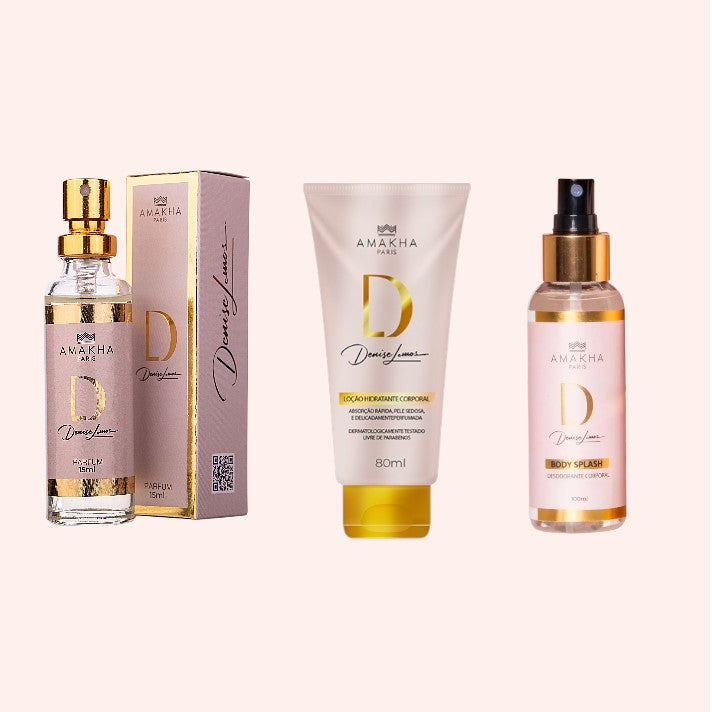 Kit Body Splash + Perfume Amakha Paris + Hidratante D By Denise Lemos (La Vie Est Belle - Lancôme)
